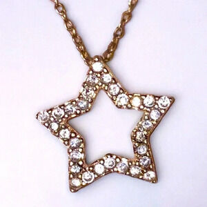 CZ Star Pendant with Sterling Silver 925 Italy Chain Necklace 16"